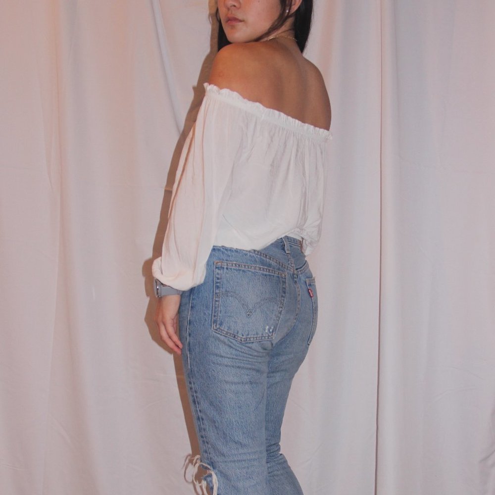 White Off The Shoulder Top